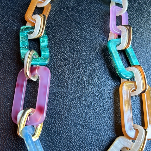 Denis and Charles Lucite and Metal Necklace - Picture 3 of 17